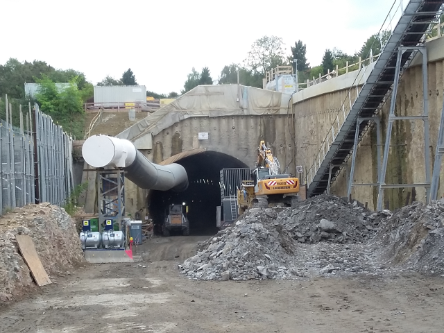 Baustelle des Pforzheimer Tunnels